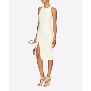 $385 Elizabeth and James Ivory Cutout Giulia Side Slit Sheath Dress 2 NWT